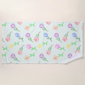 Geometrische Blume Strandtuch (Vorderseite)