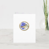 Geometrische Blume und Lavendel Einladung (Rückseite)