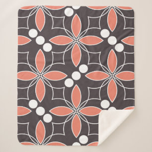 Geometrische Blume, Vintages künstlerisches Muster Sherpadecke
