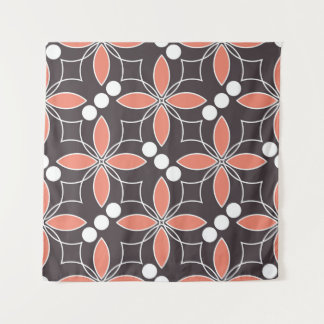 Geometrische Blume, Vintages künstlerisches Muster Wandteppich