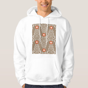 Geometrische Blume: Vintages Nahtloses Design Hoodie