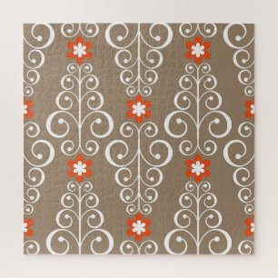 Geometrische Blume: Vintages Nahtloses Design Puzzle