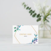 Geometrische Blume Visitenkarte (Stehend Vorderseite)