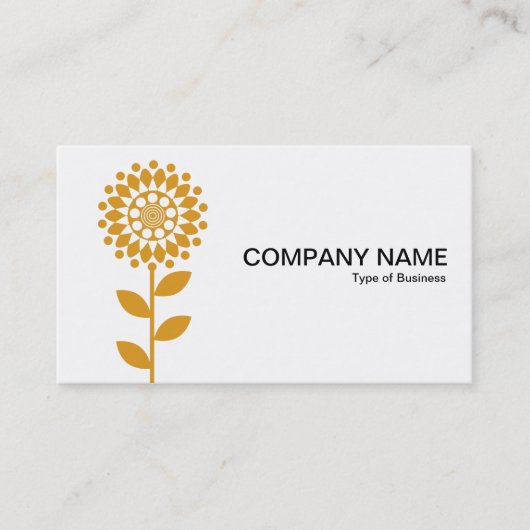 Geometrische Blume - Weißgold Visitenkarte (Vorderseite)