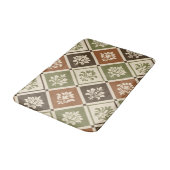 Geometrische Blumen Badematte (Schrägansicht)