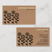 Geometrische Blumen - Sammelpack Tex Visitenkarte (Vorne/Hinten)