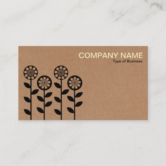 Geometrische Blumen - Sammelpack Tex Visitenkarte (Vorderseite)