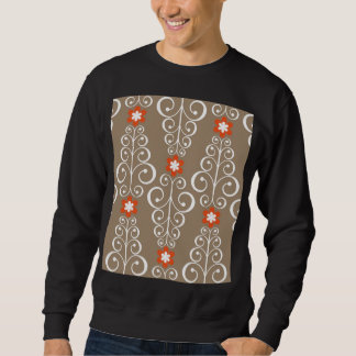 Geometrische Blumen: Vintage Nahtloses Design Sweatshirt
