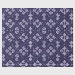 Geometrische Blumenblüten Abstractes Wiederholungs Geschenkpapier