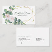 Geometrische Blumenphotographie Visitenkarte (Vorne/Hinten)