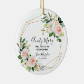 Geometrische Blüte Blüte Werden Sie meine Großmutt Keramik Ornament (Rechts)