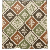 Geometrische Blüten Duschvorhang (Vorderseite)