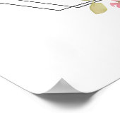 Geometrische Blütengeometrie von Braut und Grundfa Poster (Ecke)