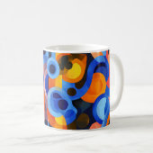 Geometrische Bogenkunst. Retro-Vintage Kaffeetasse (VorderseiteRechts)