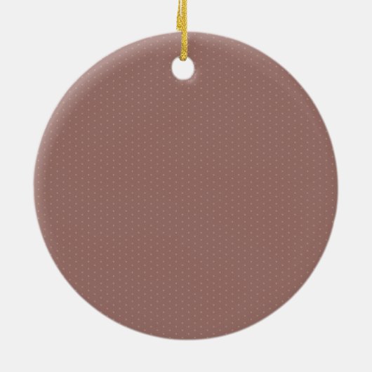Geometrische, braun-Polka-Punkte für Monogramm-Feu Keramik Ornament (Hinten)
