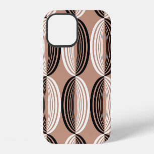 Geometrische braune Kreise nahtloses Design iPhone 12 Hülle