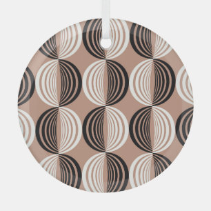 Geometrische braune Kreise Nahtloses Design Ornament Aus Glas