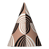 Geometrische braune Kreise Nahtloses Design Partyhütchen (Rückseite)