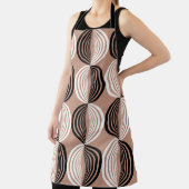 Geometrische braune Kreise Nahtloses Design Schürze (InSitu)