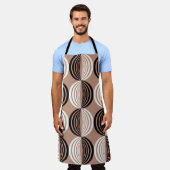 Geometrische braune Kreise Nahtloses Design Schürze (Getragen)