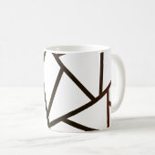 geometrische braune und schwarze Linien Kaffeetasse (VorderseiteRechts)
