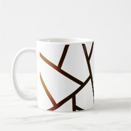 geometrische braune und schwarze Linien Kaffeetasse