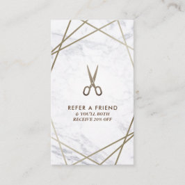 Geometrische BrawnScissorsMarble HairRefer Vertika Visitenkarte