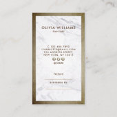 Geometrische BrawnScissorsMarble HairRefer Vertika Visitenkarte (Rückseite)