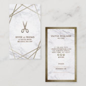 Geometrische BrawnScissorsMarble HairRefer Vertika Visitenkarte (Vorne/Hinten)