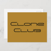 Geometrische Briefe des Clone Clone Clones Club au Postkarte (Vorne/Hinten)