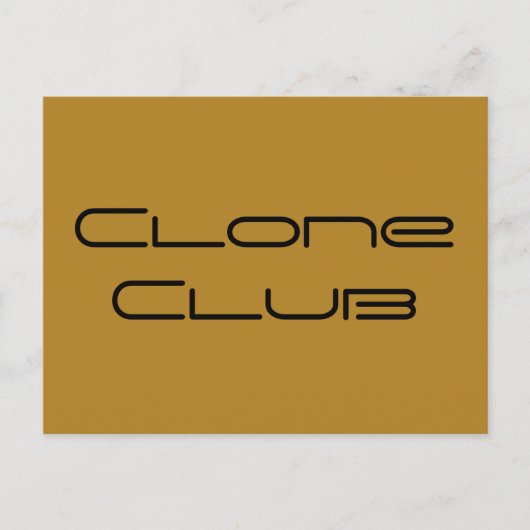 Geometrische Briefe des Clone Clone Clones Club au Postkarte (Vorderseite)