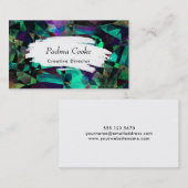 Geometrische, bunte, Grungy abstrakte Kunst 2 Visitenkarte (Vorne/Hinten)