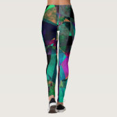Geometrische, bunte, Grungy abstrakte Kunst Leggings (Rückseite)