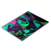 Geometrische, bunte, Grungy abstrakte Kunst Notizblock (Linke Seite)