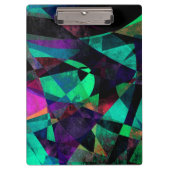 Geometrische, bunte, strukturierte abstrakte Kunst Klemmbrett (Vorderseite)