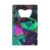 Geometrische, bunte, strukturierte abstrakte Kunst Kreditkarten Flaschenöffner (Vorderseite)