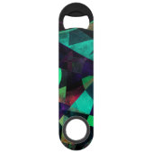 Geometrische, bunte, strukturierte abstrakte Kunst Speedflaschenöffner (Rückseite)