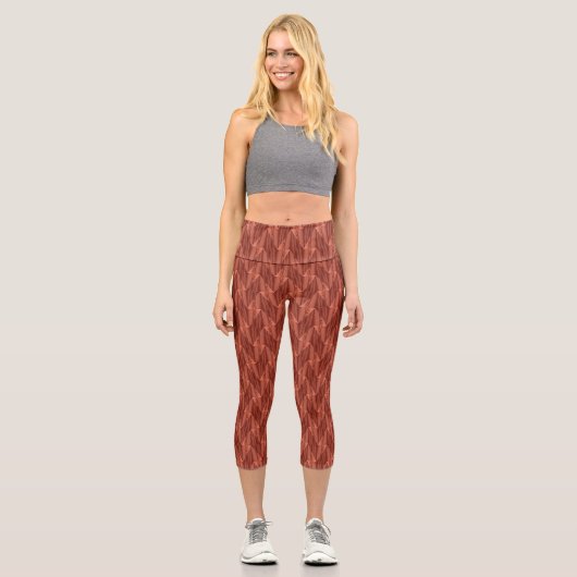 Geometrische Cedar Hochwaisted Capri Leggings (Vorderseite)