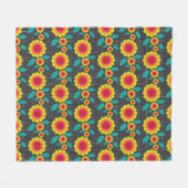 Geometrische Chrysanthemen Fleecedecke (Vorderseite (Horizontal))