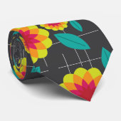 Geometrische Chrysanthemen Krawatte (Gerollt)