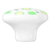 Geometrische Creme, gelb Keramikknauf (Seitenansicht)