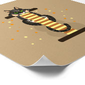 Geometrische Darstellung der Katze Poster (Ecke)