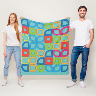 geometrische Decke, Mitte des 20. Jahrhunderts mod Fleecedecke