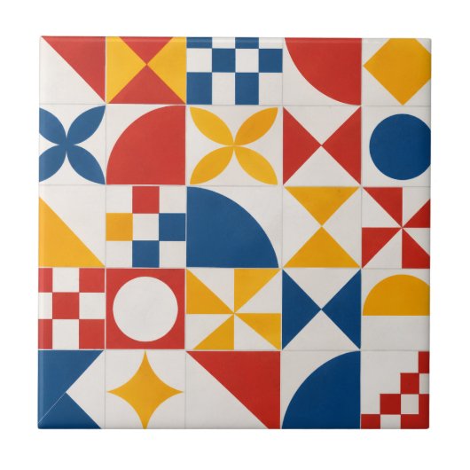 Geometrische Dekorative Fliesensammlung Fliese (Vorderseite)