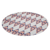 Geometrische Dekos Formen Rosa Korallenblau Schneidebrett (Ecke)