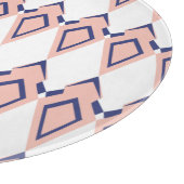 Geometrische Dekos Formen Rosa Korallenblau Schneidebrett (Ecke)