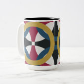 GEOMETRISCHE DESIGN-TASSE ZWEIFARBIGE TASSE (Vorderseite Links)