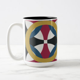 GEOMETRISCHE DESIGN-TASSE ZWEIFARBIGE TASSE