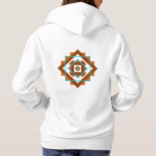 Geometrische Designerfrauen im Südwesten der Bergs Hoodie (Rückseite)