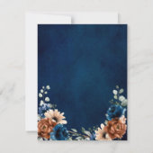 Geometrische Detailkarte für die Terracotta Navy Einladung (Rückseite)